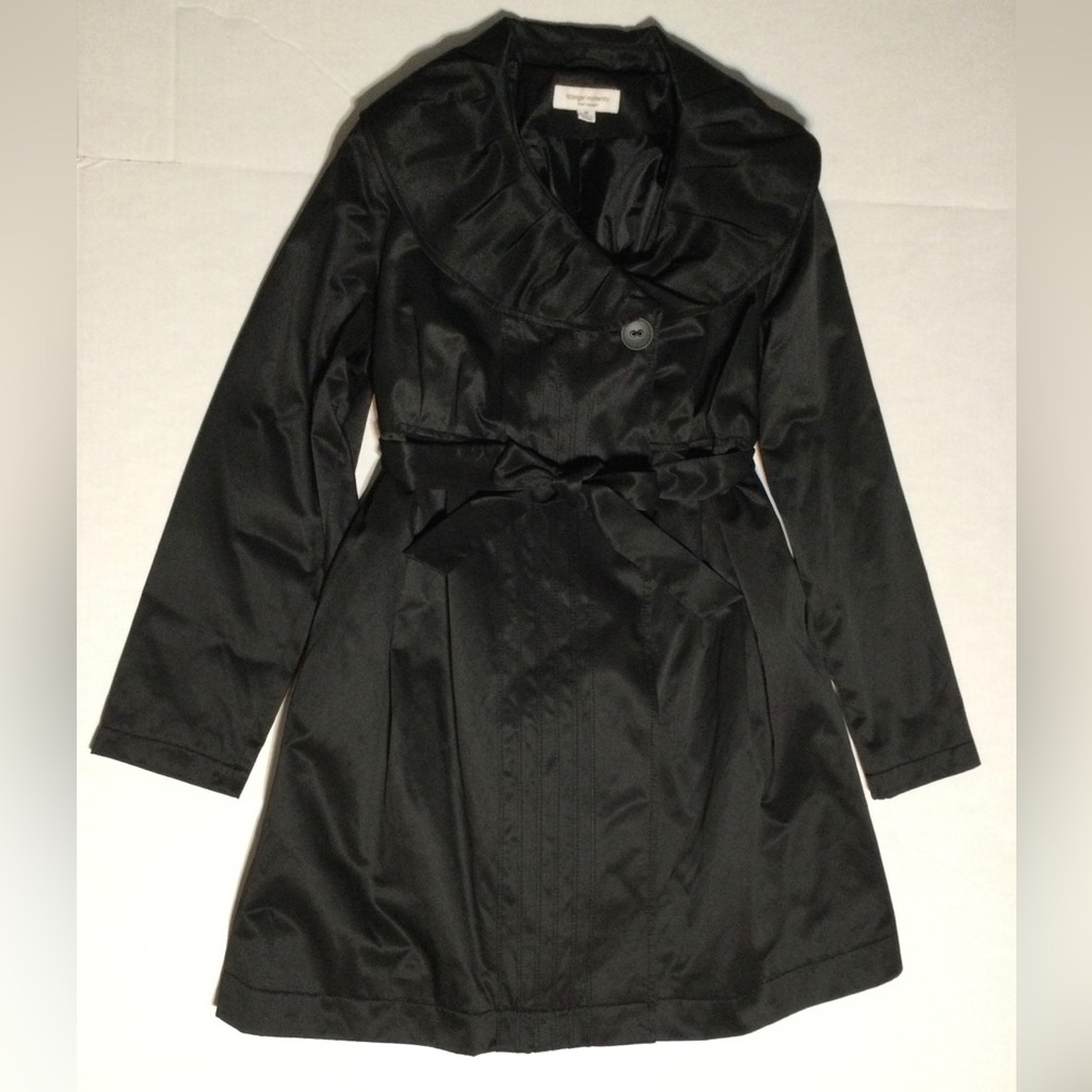 Liz Lange Womens Size Medium (Maternity) Black Women's Coat